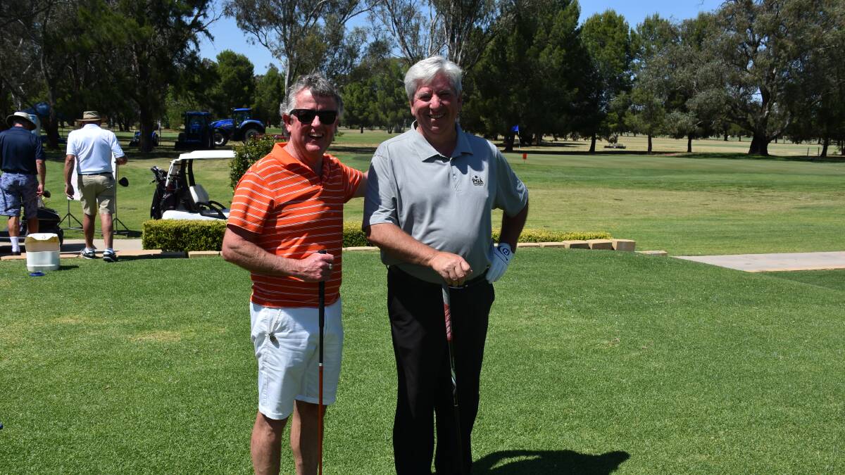 Hello Stranger: Former Forbes residents Peter Sinclair, now of Nelson Bay, and Peter Tilden, now of Sydney, returned to play in last weekend's Nissan Classic.
