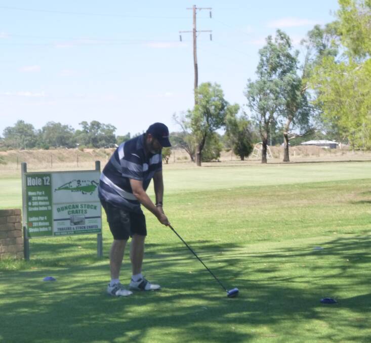 Focused Player: Stephen McAlister focuses on his drive on the 12th, in beautiful conditions. Never too young, Simon at the Pro Shop invites kids in the fives to 12 to participate in an introduction to Golf program.