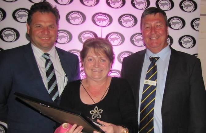 WHAT A NIGHT: Member for Orange Phil Donato with Molong SPAR Manager Debbie Gant and Cabonne mayor Kevin Beatty. Photo: CONTRIBUTED