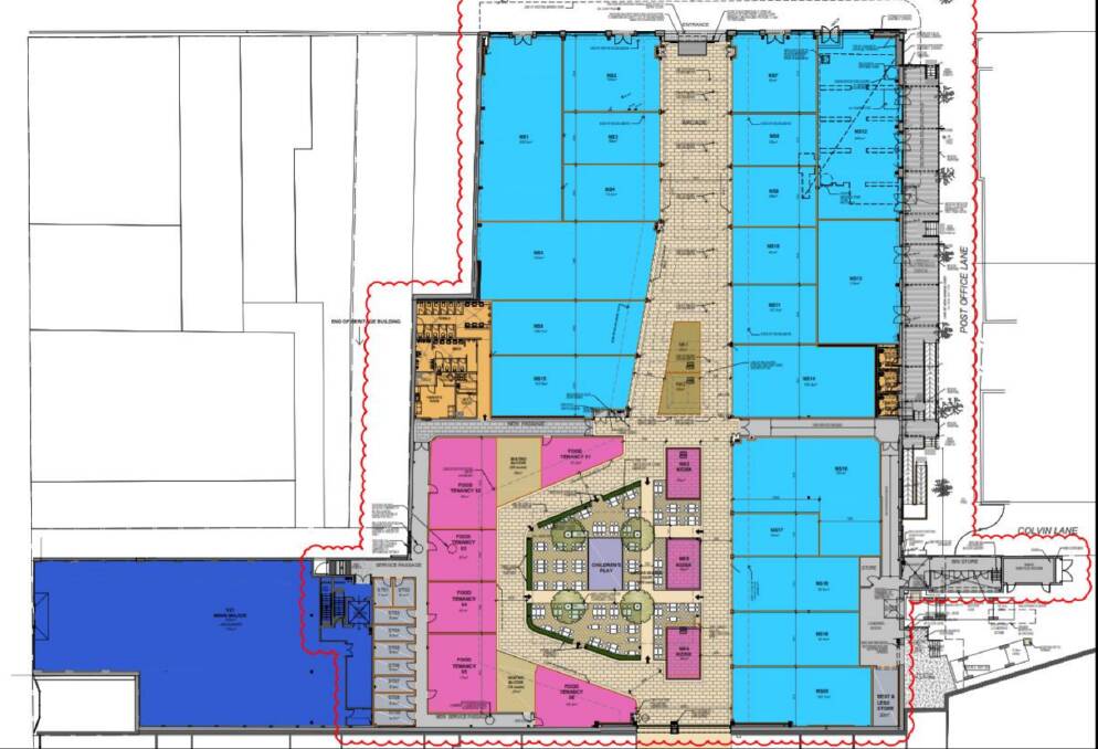 The layout approved by Orange City Council to replace the former Myer space.