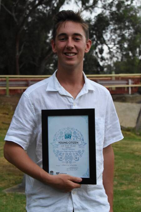 Our Junior Citizen of the Year Sam Mackay.