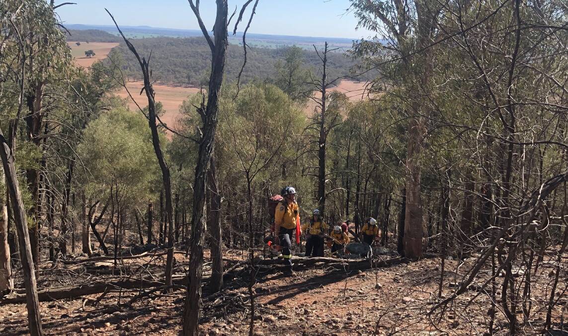 The Mid Lachlan Valley's Remote Area Firefighting Team in training in preparation for the upcoming fire season.