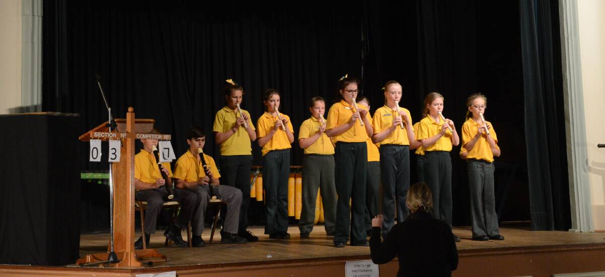 School bands performing in last year's eisteddfod. 