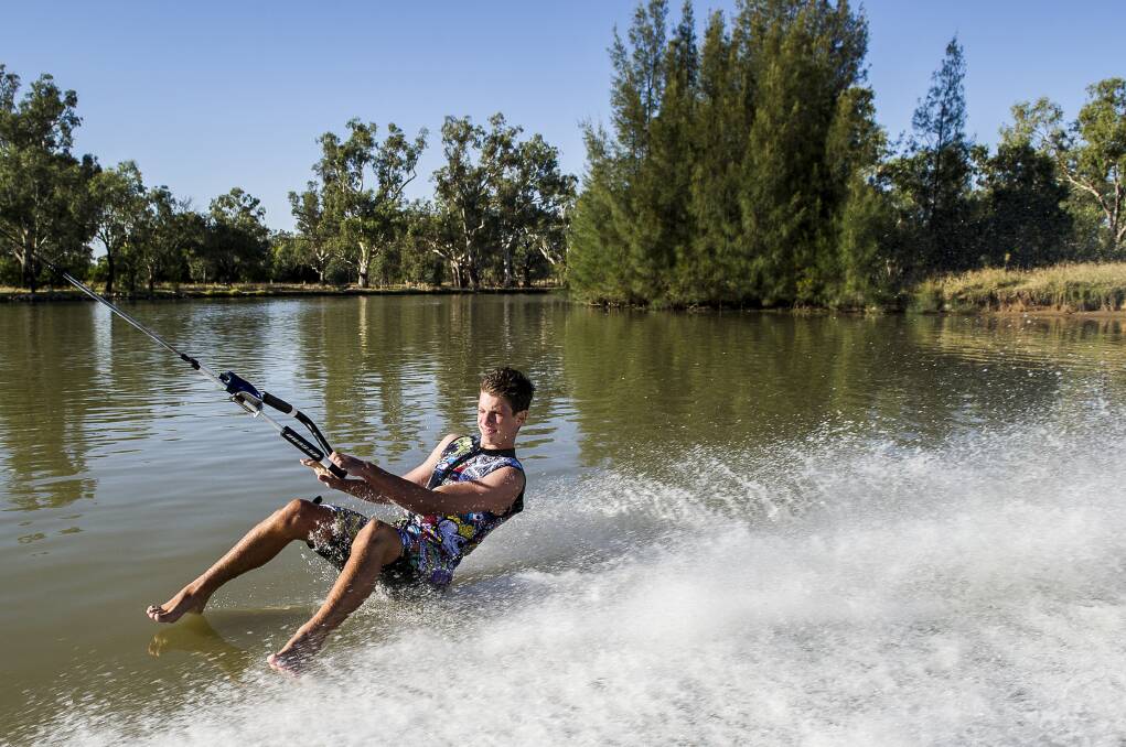 This year's barefoot ski clinic and tournament has been cancelled, but the Lake Forbes aquatic centre is still open. Photo Forbes Shire Council.