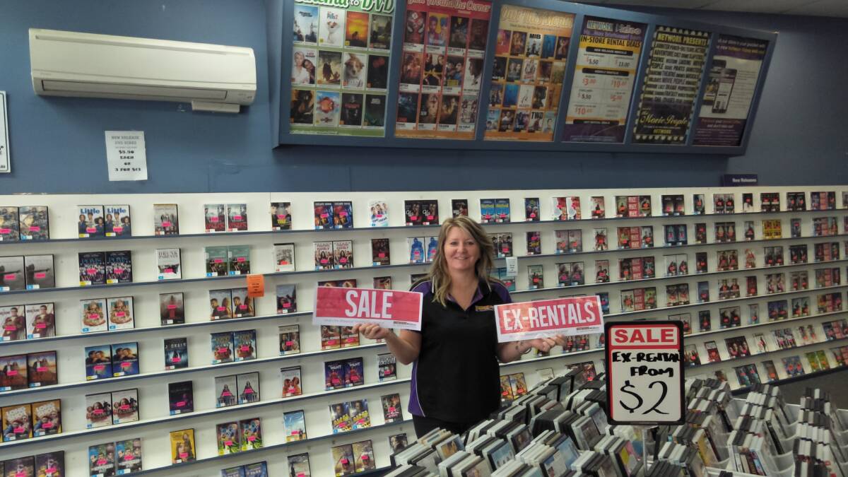Jo Holmes with some of the many entertainment selections available at Network Video from now until the end of the month. Make an offer! 