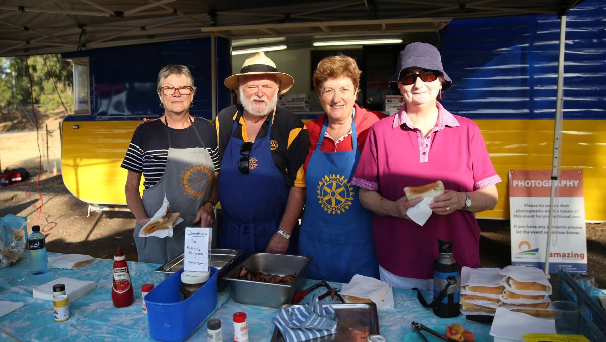 Rotarians cooking up a storm at the 2019 community breakfast. 