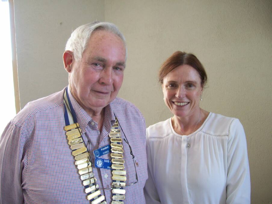 Probus president David Williams and guest speaker Justine Fisher.