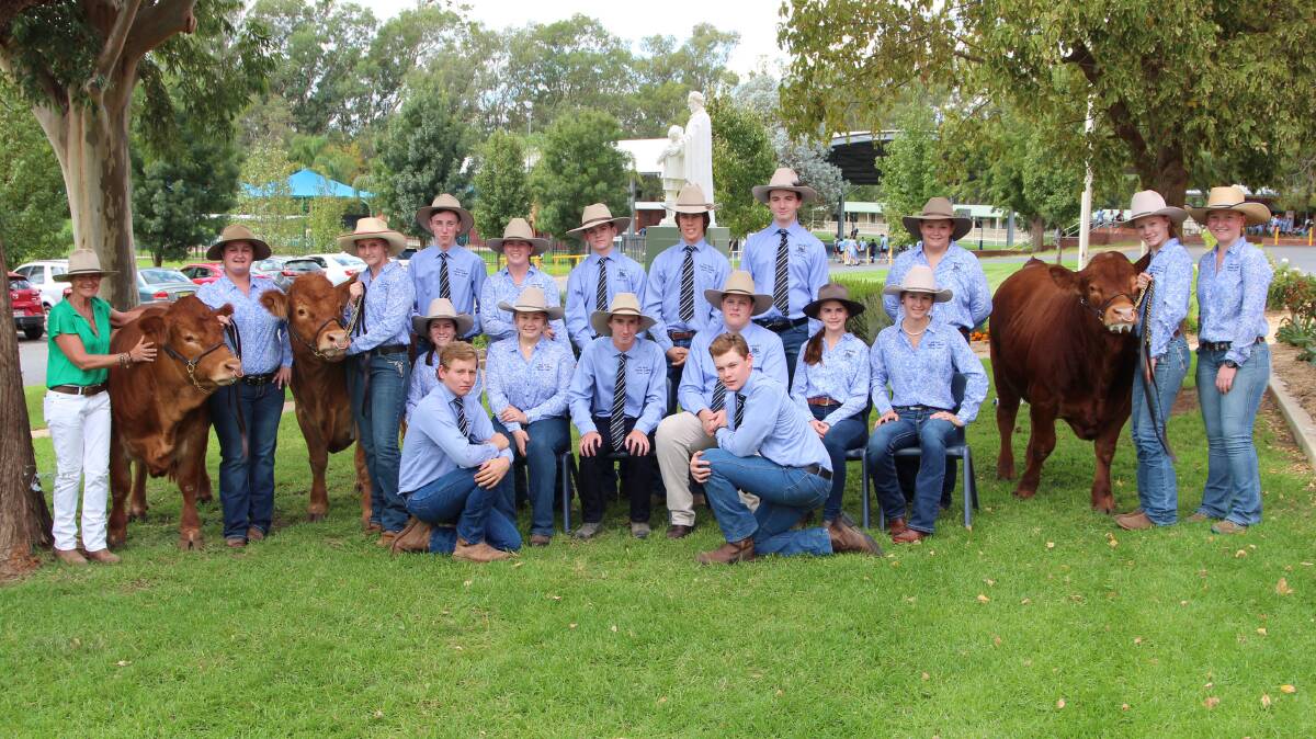 Red Bend Catholic College's cattle team were ready to compete at the Sydney Royal. Photo supplied.