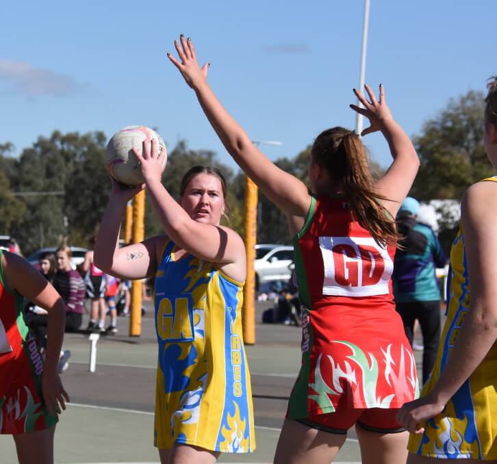 Fiona Howarth considers her options in the 17s game against Young in the 2019 All Age Carnival.