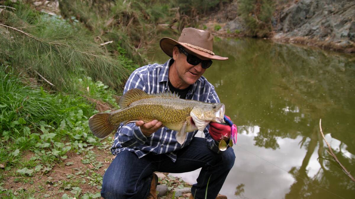 Rob Paxevanos fishing at Cowra during the filming of Total Native II, which has its world premiere at Lions Park in Forbes at 7pm tonight.