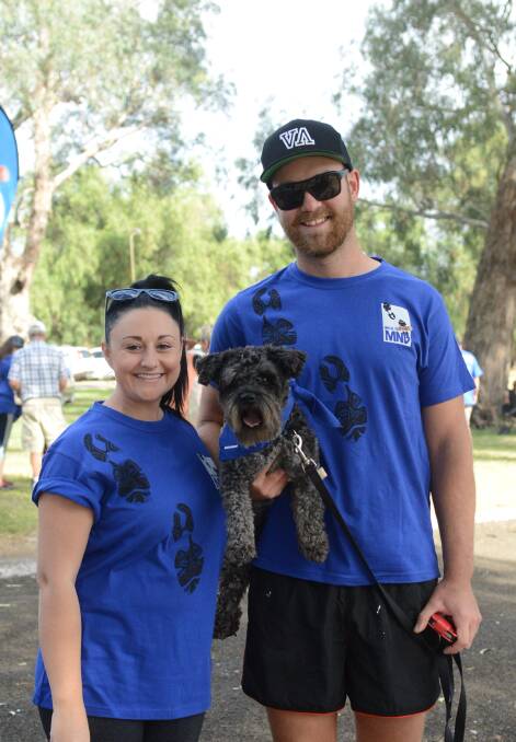 April and Craig Simpson went on the walk with dog Gus in 2016.