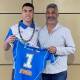 INTERNATIONAL CAP: Charlie Staines with dad Shayne at the Samoan jersey presentation. Picture: SUPPLIED