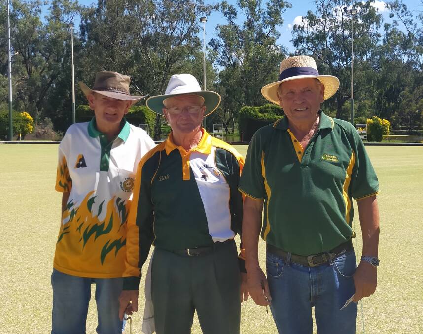 MINOR TRIPLES: Minor Triples bowls winners, Laurie Spackman, Bob Grant and Sid Morris. Picture: SUPPLIED
