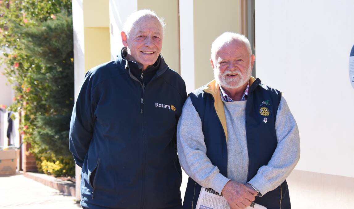 Rotary District Governor John Glassford and associate governor, Forbes' Chris Finkel.