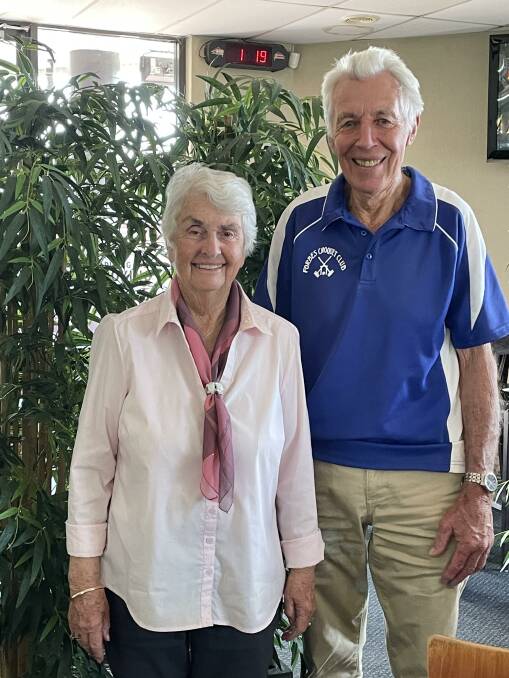 CROQUET: Recently celebrating their birthday at the luncheon were Bill and Dorelle Scott. Picture: Elvy Quirk
