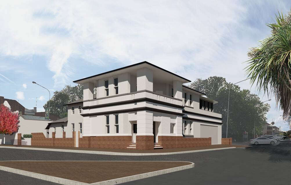 An artist's impression of the restored building on the corner of Lachlan and Court streets. Image supplied.