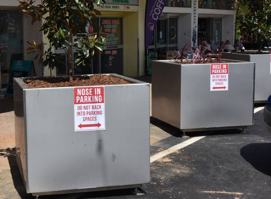 Nose-in parking signs have now been installed on planter boxes in Templar Street.