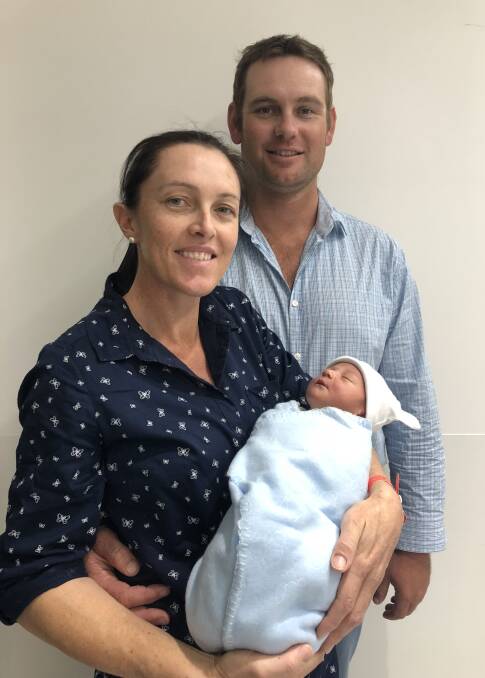 Lani and Todd Grace with new arrival Riley James. Congratulations! 