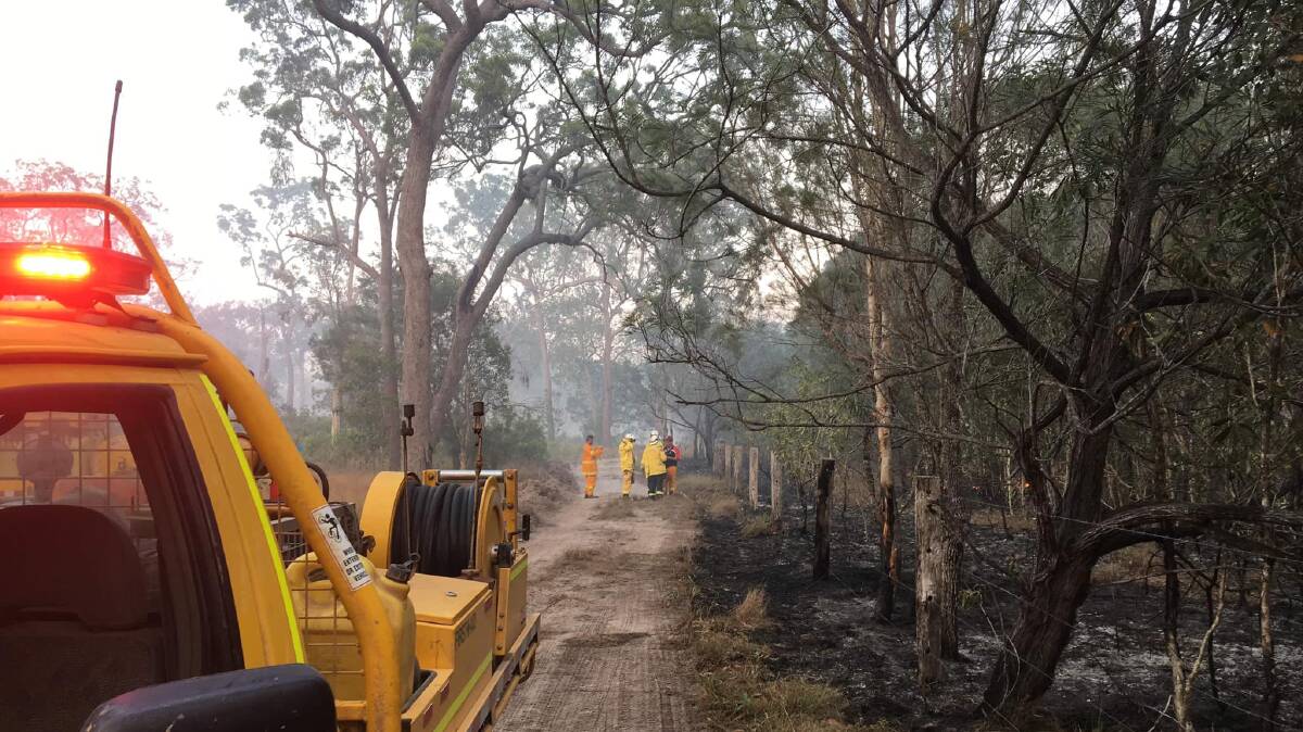 Mid Lachlan Valley RFS volunteers are on the ground in the Queensland bushfires, they shared this photo to the Forbes Central Brigade Facebook page. 