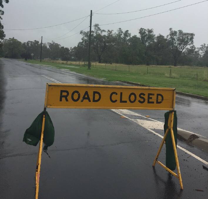 Roads closed after heavy rain