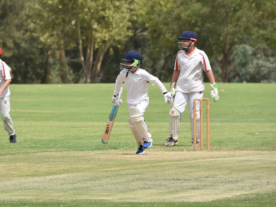 Dempsey O'Connell looks for runs in the Under 12s last game against Cowra. 