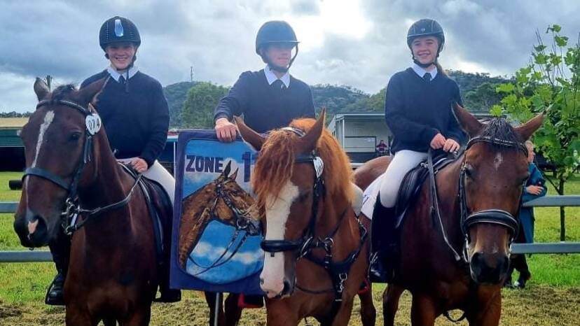 STATE COMPETITION: Tess Worland, Jake Tomlinson and Jemma Hodder representing the Zone at a recent event. Picture: SUPPLIED