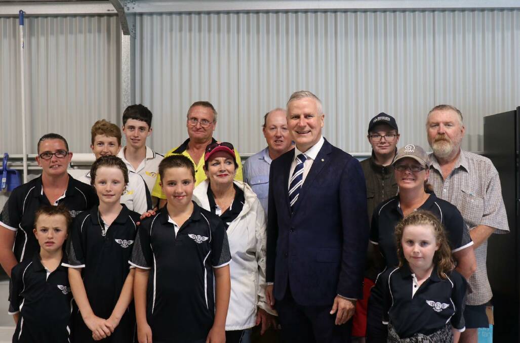 Michael McCormack visited the new Forbes Amateur Swimming Club clubhouse and met with members of the 80-year-old club last week. 