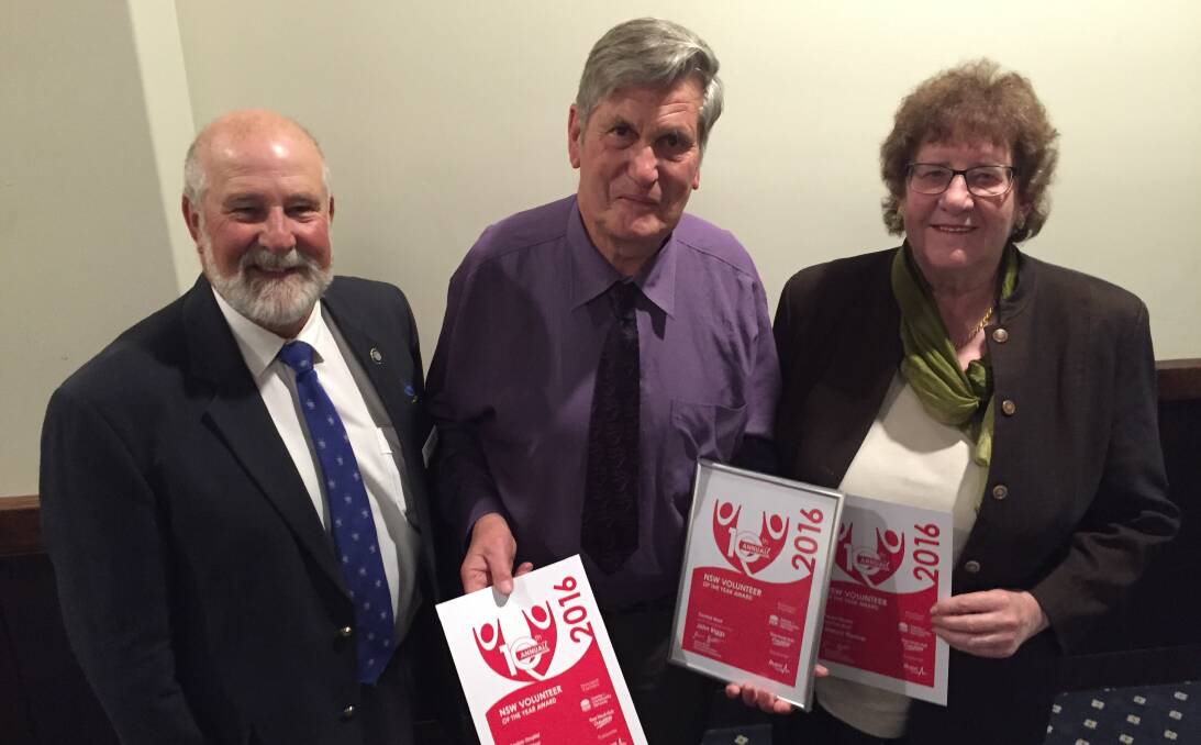 Parkes mayor Ken Keith, who is on the board of Life Education NSW, with Central West senior volunteer of the year John Biggs and finalist Nancy Haslop, who were both recognised for their work with Life Education NSW.