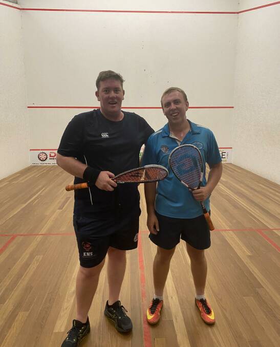 Adam Chudleigh and Cameron Tool after their epic match.