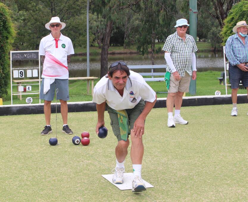ON A ROLL: Russell Hodge on the local greens on Australia Day. Picture: FILE