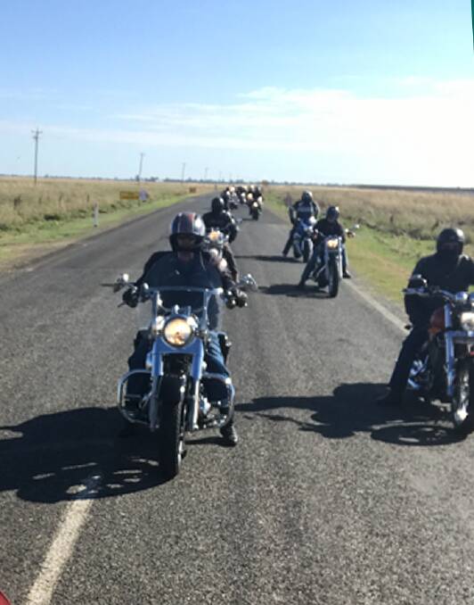 Photo (contributed) of riders on the road for Forbes Can Assist.