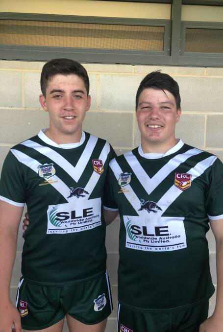 Campbell Woolnough and Jack Hartwig have earned Country under 18s selection in a stellar season with Western Rams. Photo supplied. 