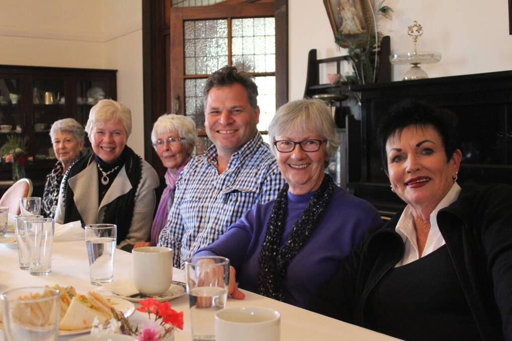 Leonie Morrison, Ann Nelson, Coleen Pout, Member for Orange Philip Donato, Diane Peet and Kay Playforth at the lunch held at Carrawobitty.