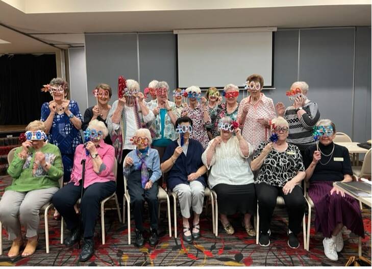 GOOD FUN: Forbes VIEW Club members enjoyed 'making a spectacle' as they prepare to celebrate 100 years of the Smith Family. Picture: SUPPLIED