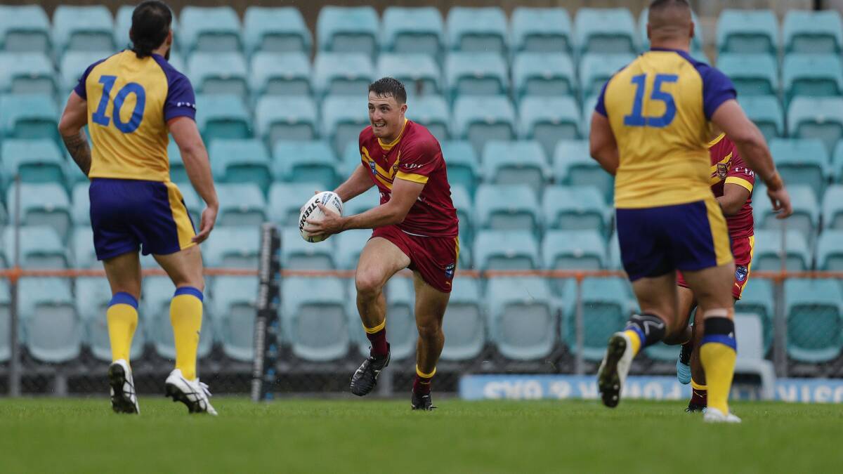 NSW COUNTRY: Mitchell Andrews scored a try in Country's win. Picture: BRYDEN SHARP