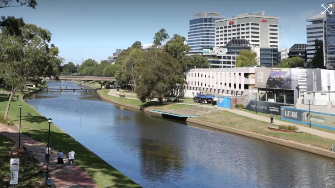 The site of the new Powerhouse Museum in Parramatta. Photo: Louise Kennerley. Sydney Morning Herald.