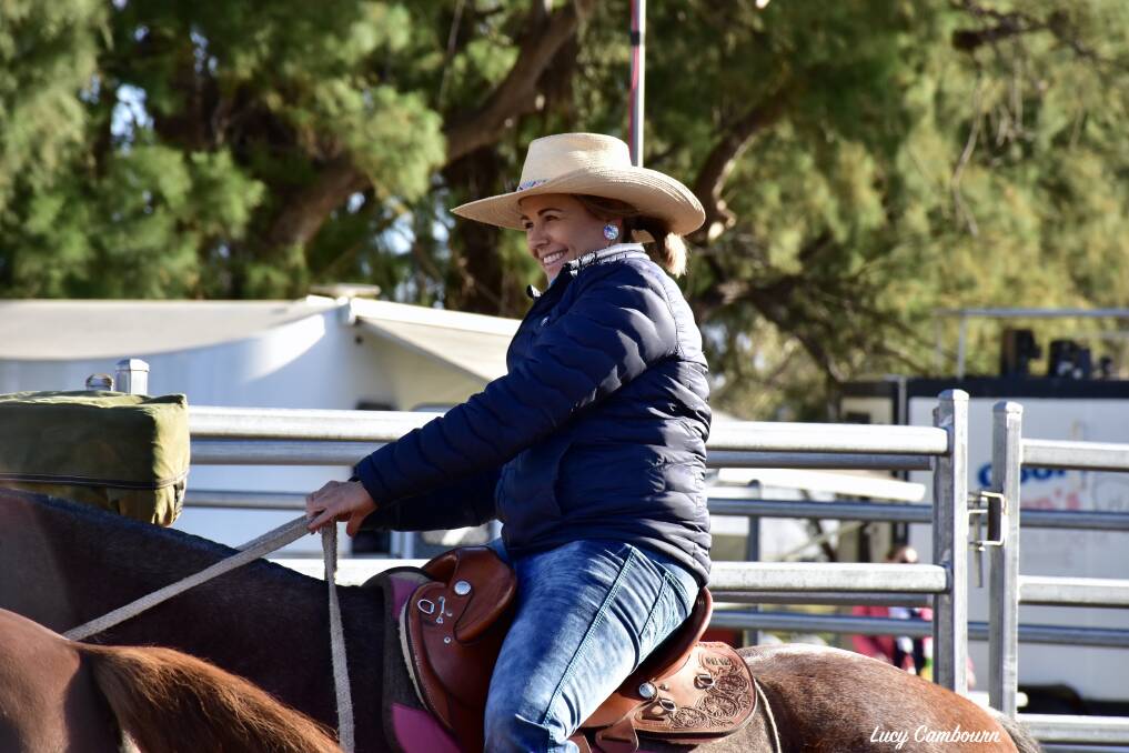 LOVE THIS EVENT: Melissa West was all smiles at Forbes Ranch Sorting and Penning's 2021 event. Picture: Lucy Cambourn