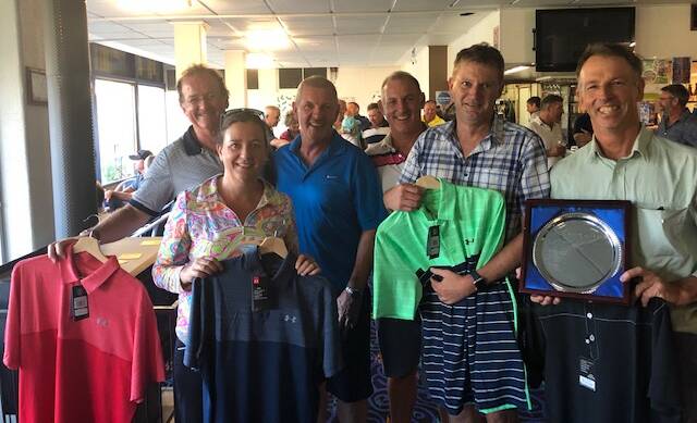 2019: Winners Mark Hawker (Young), Kate Steele-Park (Forbes), Michael Flannery (organiser), Stuart French (organiser), Mark Hardy (ACT), Bob Scott (Team Captain- Forbes). Picture: FILE