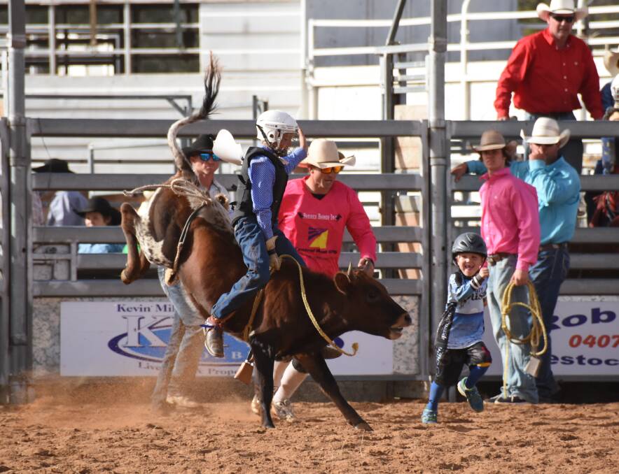 Local Chet Read in the steer ride at the 2018 Forbes Rodeo. You'll see both locals and the country's best in the arena at Forbes Showground this Saturday.