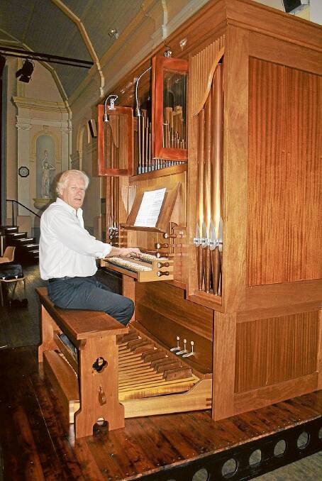 ORGAN: World renowned organist Robert Ampt performed in the Forbes Town Hall in 2015. Picture: FILE