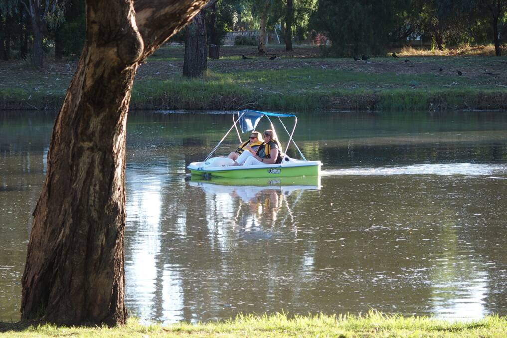 One of the paddle boats in use at this year's Australia day activities. 
