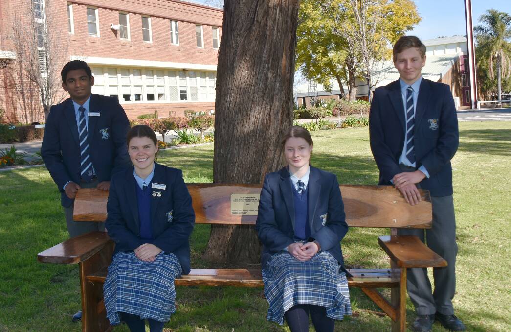 Red Bend Catholic College students Olivia Beasley, Jacinta McManus, Antez Varghese and James Barnes are prepared for this year's HSC.