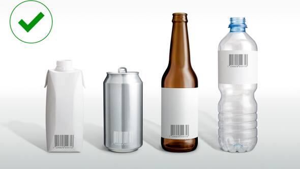 Examples of eligible containers. Image http://returnandearn.org.au/