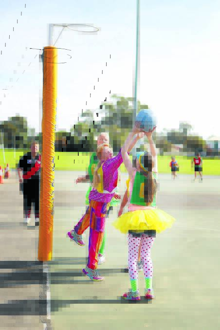 This photo from our archives shows plenty of colour on the Forbes netball courts for this fundraiser event.