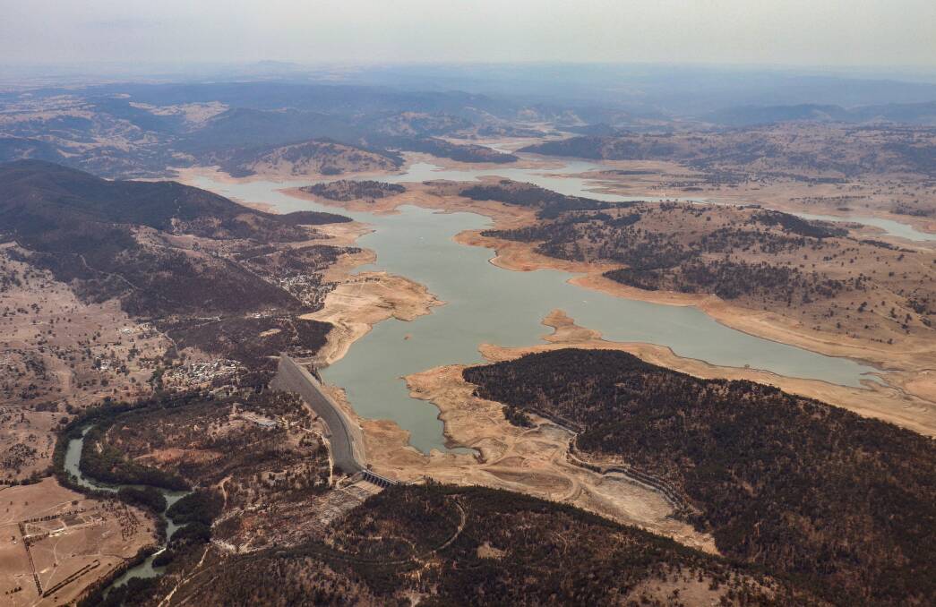Brad Shephard captured this image of Wyangala Dam at 12 per cent. See his photographs on Farmer From Down Under social media. 