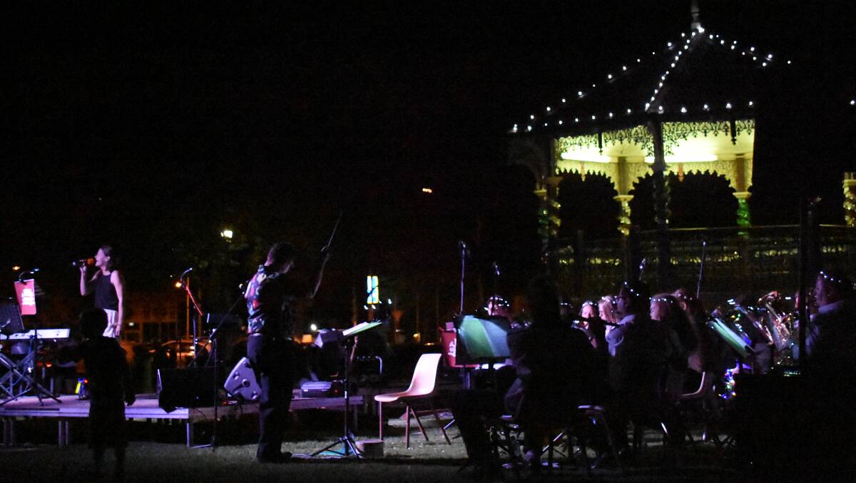 The stage is set for another beautiful evening of carols in Victoria Park this Saturday, December 14.