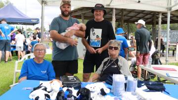Marcia Simmonds, Rodney, Stuart and Pat Duncan organising the Forbes Walk to Defeat MND in 2022. File picture