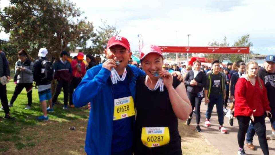  Landcare NSW CEO Dr Adrian Zammitt and local coordinator Marg Applebee completed the City 2 Surf. 