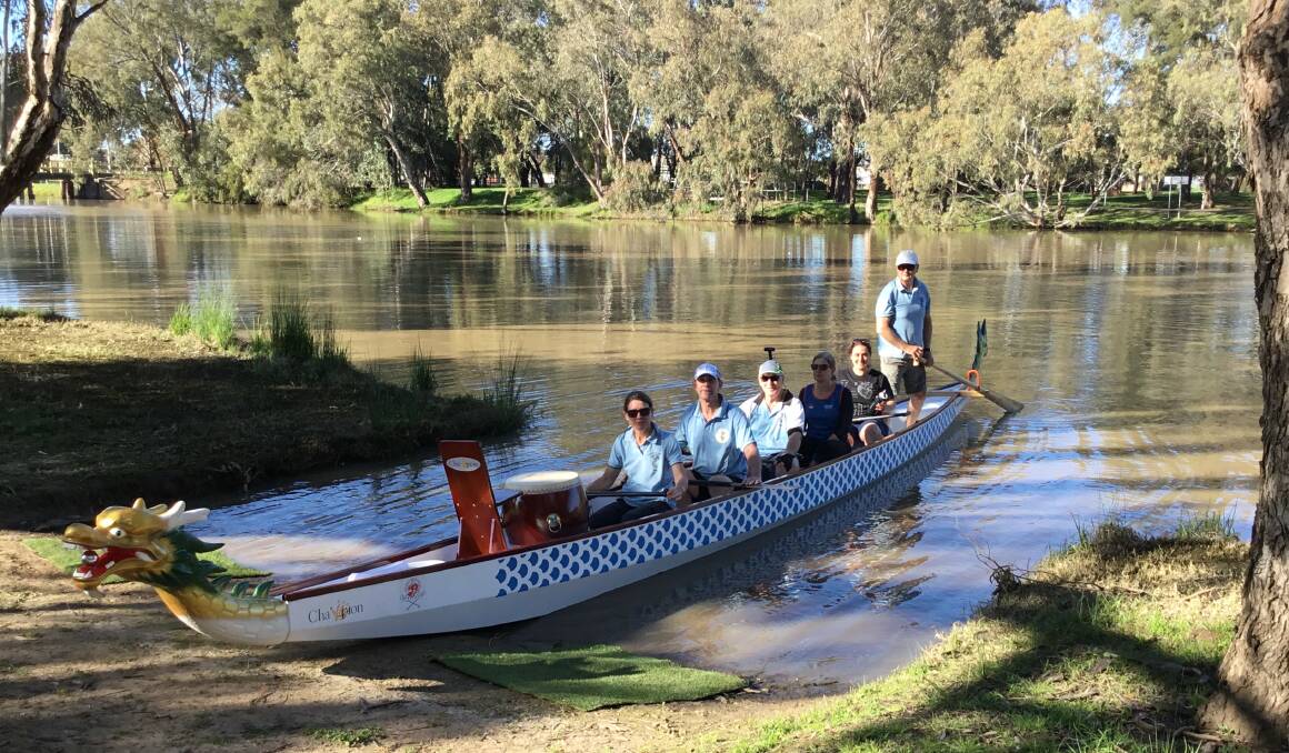 The Forbes Dragon Boat Club's new boat. Photo supplied.