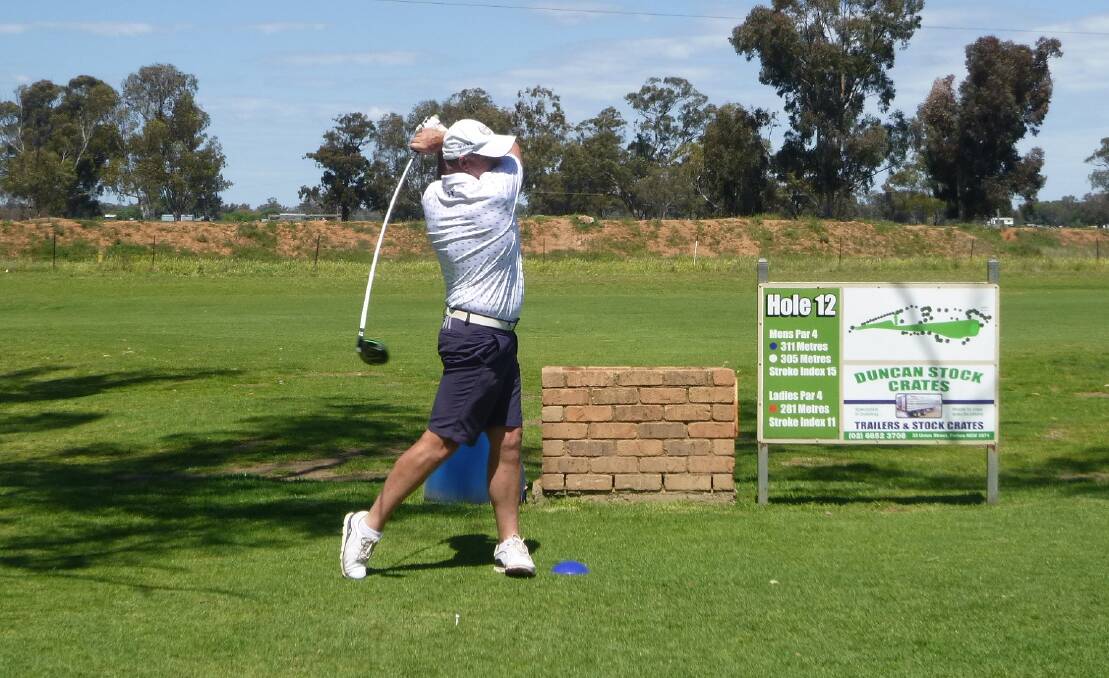CHAMPIONSHIP PLAY: Stuart French whips through his tee shot on his way to a good score. Photo: Supplied.